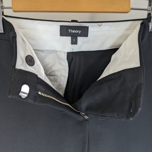 THEORY tailored double stretch black pants, 2 - Picture 8 of 12